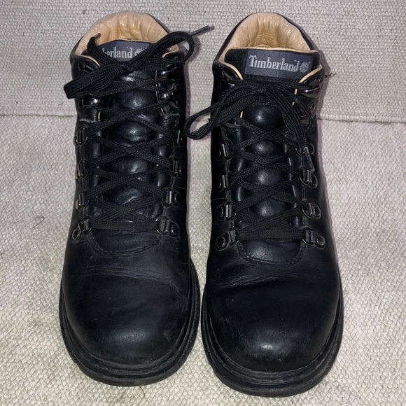 Timberland women’s size 7 Black Leather Lace Up Boots - Picture 11 of 14
